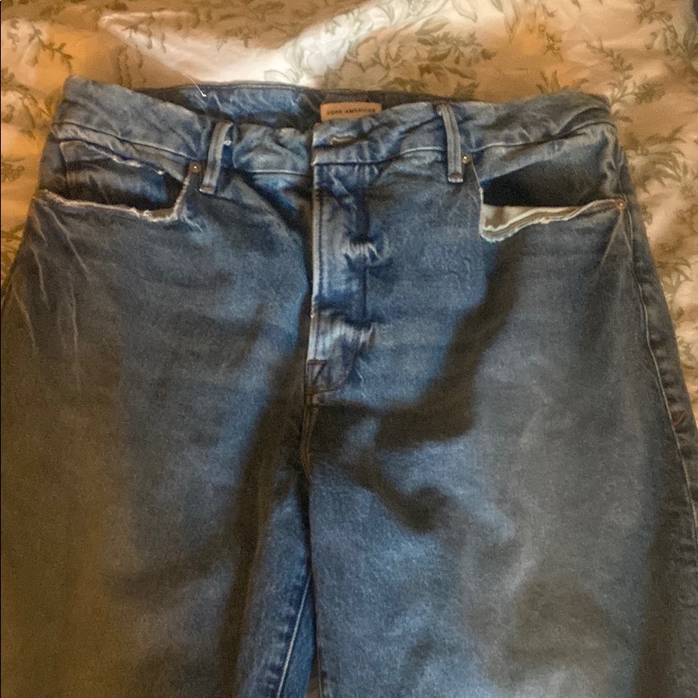 Good American Blue Ankle & Cropped Jeans